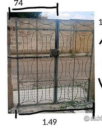 Cancello e cancelletto in ferro pieno