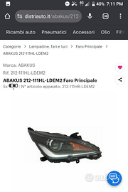 Faro sinistro toyota aygo