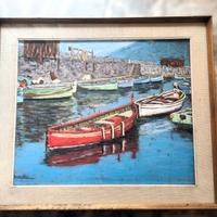 dipinto - Barche nel Porto