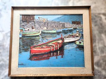 dipinto - Barche nel Porto