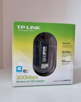 Adattatore WiFi USB TP-Link TL-WN821N 300Mbps Wifi