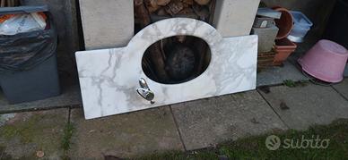 piano marmo lavabo 