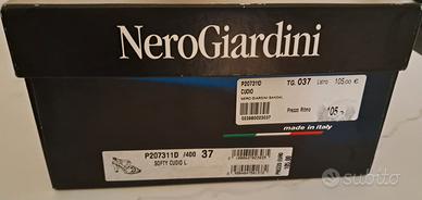 sandalo Nero Giardini cuoio