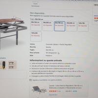 Letto ortopedico con rete elettrica