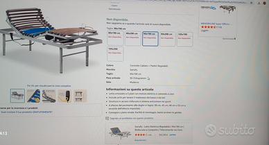 Letto ortopedico con rete elettrica