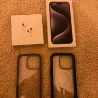 IPHONE 15 pro 256gb e AIRPODS