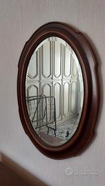 Specchio Ovale Vintage con Cornice Sagomata