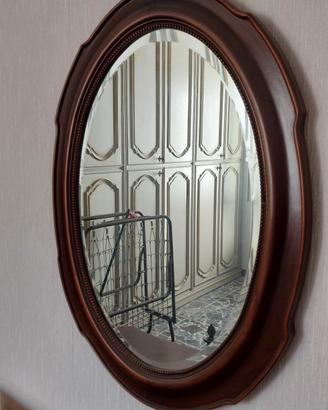 Specchio Ovale Vintage con Cornice Sagomata
