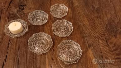 Porta candeline in vetro.