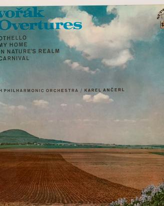 Disco in vinile di Overtures di Dvořák, con la Cze