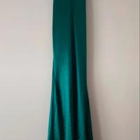 Abito da sera a sirena in raso elasticizzato nuovo