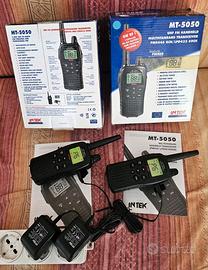 2 ricetrasmittenti walkie talkie INTEK MT-5050 +