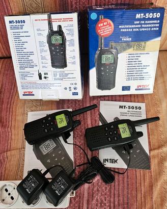 2 ricetrasmittenti walkie talkie INTEK MT-5050 +