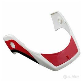 Frontino casco epoca bianco e rosso