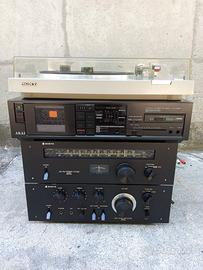 Amplificatore Sanyo piastra Akay giradischi Sony