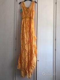 Abito pizzo giallo Antica Sartoria Positano