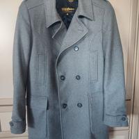 Cappotto doppiopetto grigio spigato tg. M