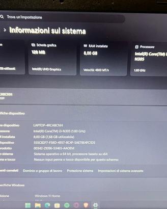 Acer Aspire 3 15 - Intel i3/8GB RAM DDR5/256 GB