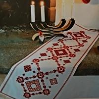 kit per runner natalizio punto hardanger