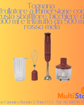 Tognana set di frullatore a immersione con frusta