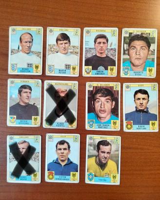 Lotto 9 Figurine Panini Mexico 70 Charlton Tostão