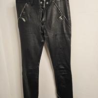 pantaloni neri di pelle perfetto stato