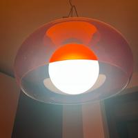 Lampadario completo da camera rosso