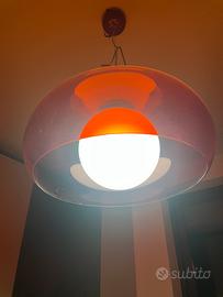 Lampadario completo da camera rosso