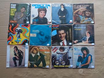 DISCHI IN VINILE 45 GIRI lotto di 12 pezzi C7