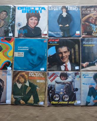 DISCHI IN VINILE 45 GIRI lotto di 12 pezzi C7