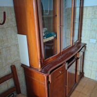 Mobile vetrina biblioteca d'epoca in vero legno