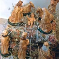 Statue in gesso natività 11 personaggi 24 cm