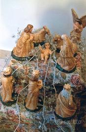 Statue in gesso natività 11 personaggi 24 cm