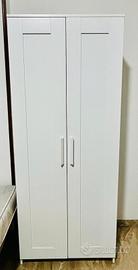 Armadio IKEA BRIMNES di colore bianco a due ante,