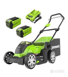 Tagliaerba GreenWorks 2 batterie del 2024