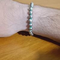 Braccialetto metallo con corda turche