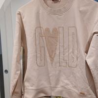 felpa Liu Jo panna con cristalli dorati 