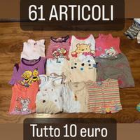 61 articoli bambina 10 euro