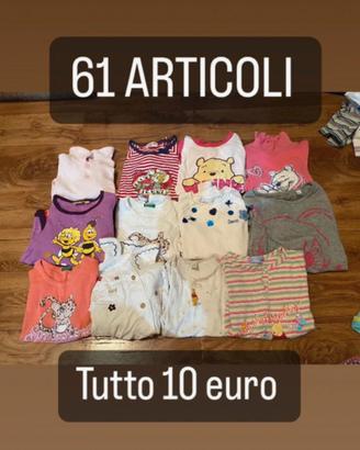 61 articoli bambina 10 euro