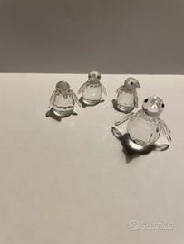 Set famiglia pinguini Swarovski