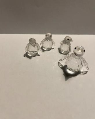 Set famiglia pinguini Swarovski