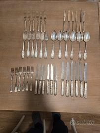 Servizio posate argento 800