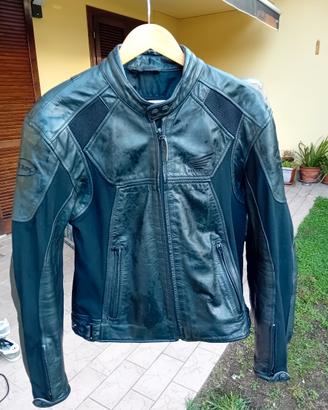 giacca pelle moto,  suomy honda 