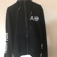 Tuta Philipp Plein nera zip cappuccio donna tg M