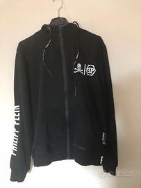 Tuta Philipp Plein nera zip cappuccio donna tg M