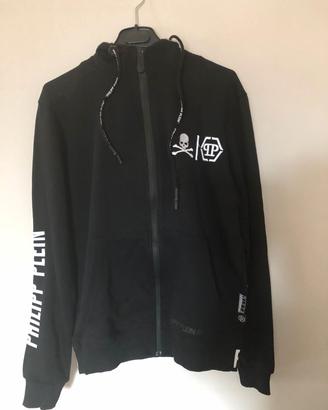 Tuta Philipp Plein nera zip cappuccio donna tg M