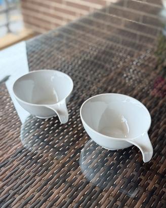 Set 2 Ciotole design  in Porcellana Bianca