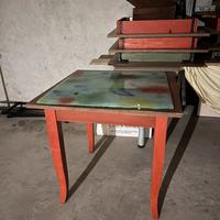 Tavoli 80x80e sedie giarfino