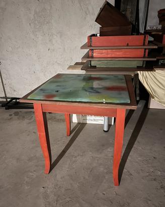 Tavoli 80x80e sedie giarfino