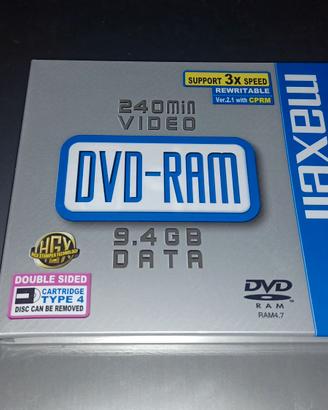 DVD-RAM 4,7 GB e 9.4 GB nuovi o usati 1 volta
